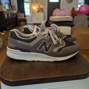 New Balance Gray and Navy Sneakers